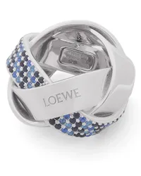 Loewe Luxury Chunky Nest pavé ring in sterling silver and crystals Silver