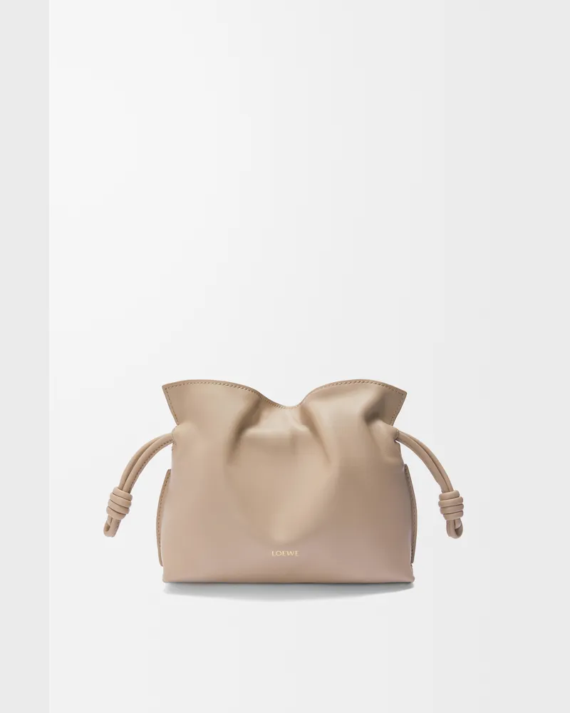 Loewe Mini Flamenco Clutch In Nappa Leather skin Mujer Sand