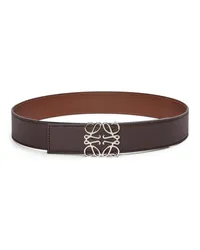 Loewe Luxury Reversible Anagram belt in smooth calfskin Dark