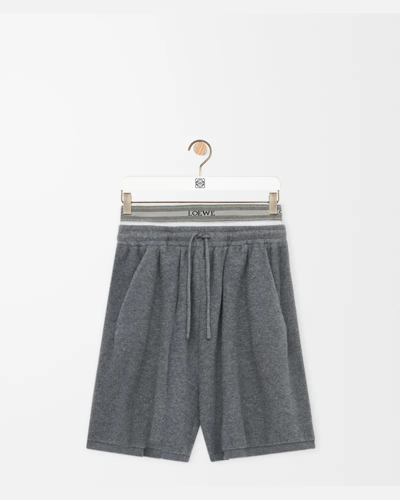 Loewe Shorts In Wool Blend Size Hombre Grey