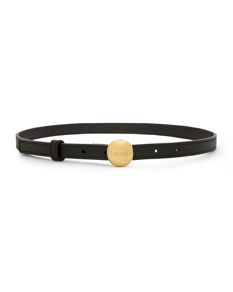 Loewe Luxury Pebble Belt In Smooth Calfskin Black