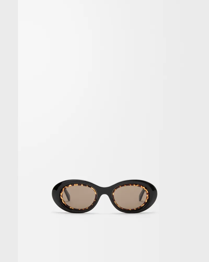 Loewe Mini Anagram Oval Sunglasses Mujer Black