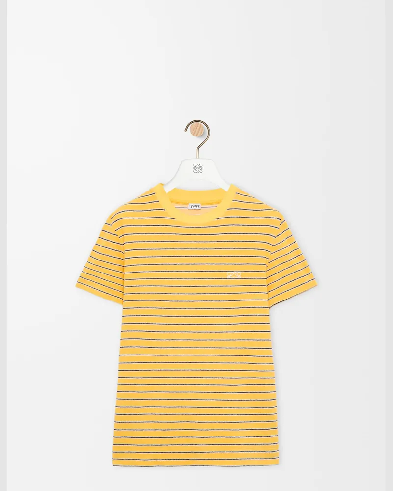 Loewe T-shirt In Cotton Blend Terry Size Hombre Yellow