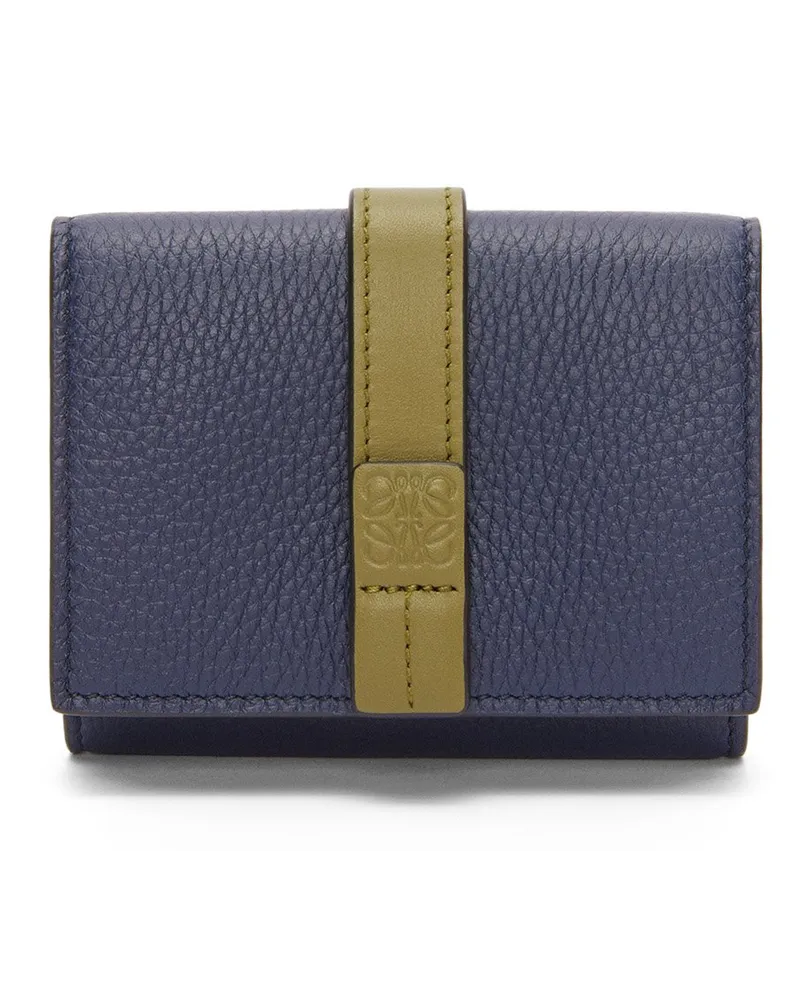 Loewe Luxury Trifold wallet in soft grained calfskin Abyss