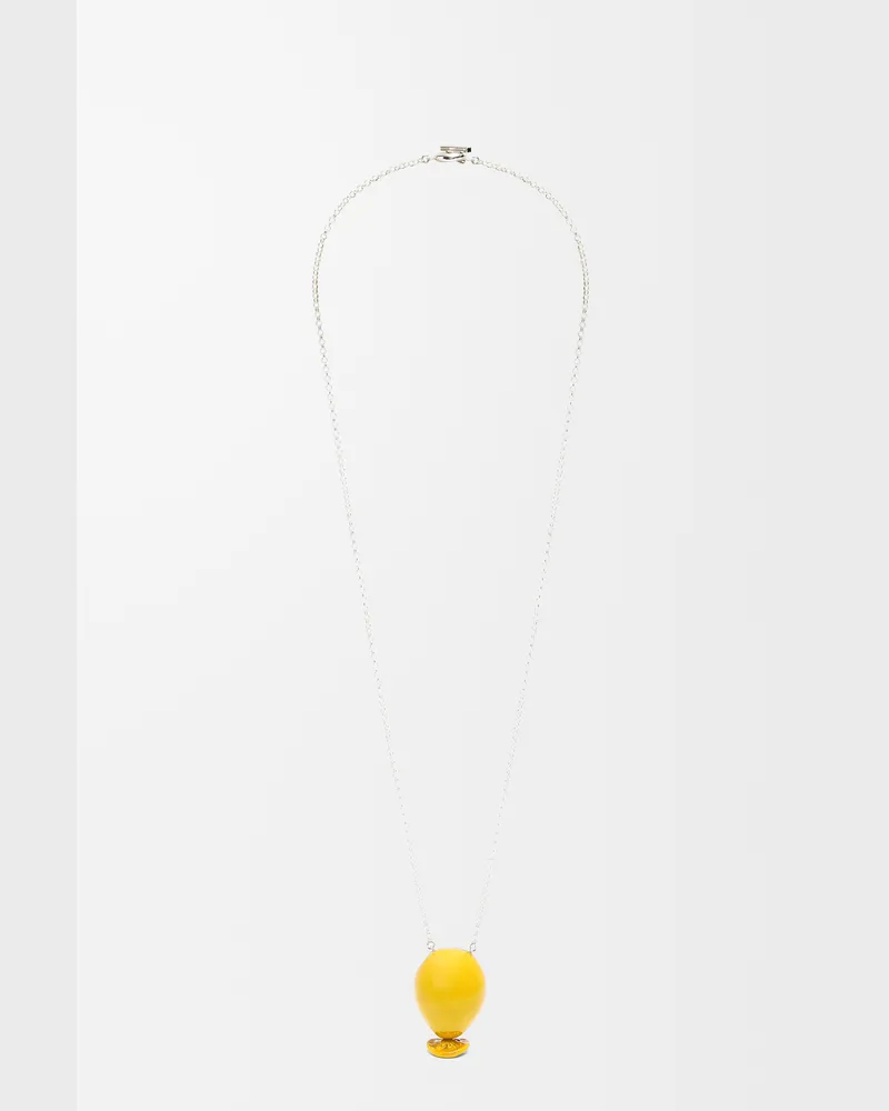 Loewe Balloon Pendant In Sterling Silver And Enamel Mujer Yellow