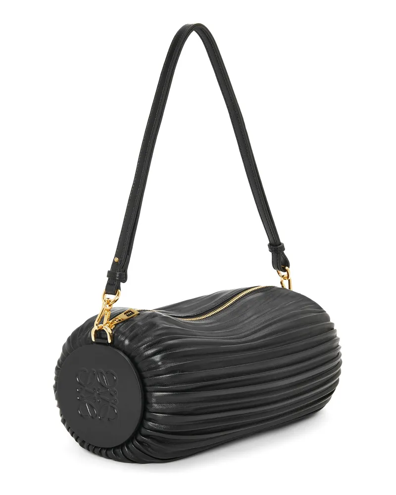 Loewe Luxury Bracelet Pouch in pleated nappa Black