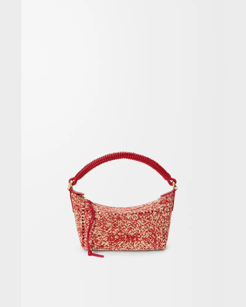 Loewe Cala Mini Bag In Melange Raffia Mujer Red