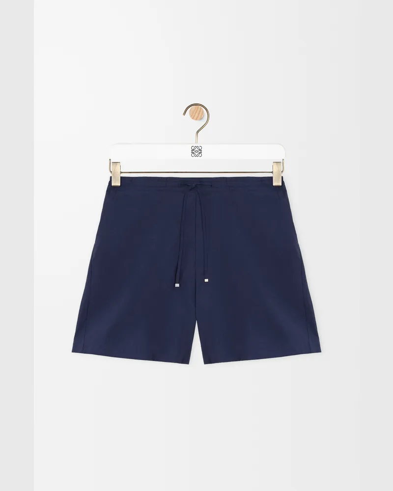 Loewe Shorts In Cotton Blend Size Hombre Navy