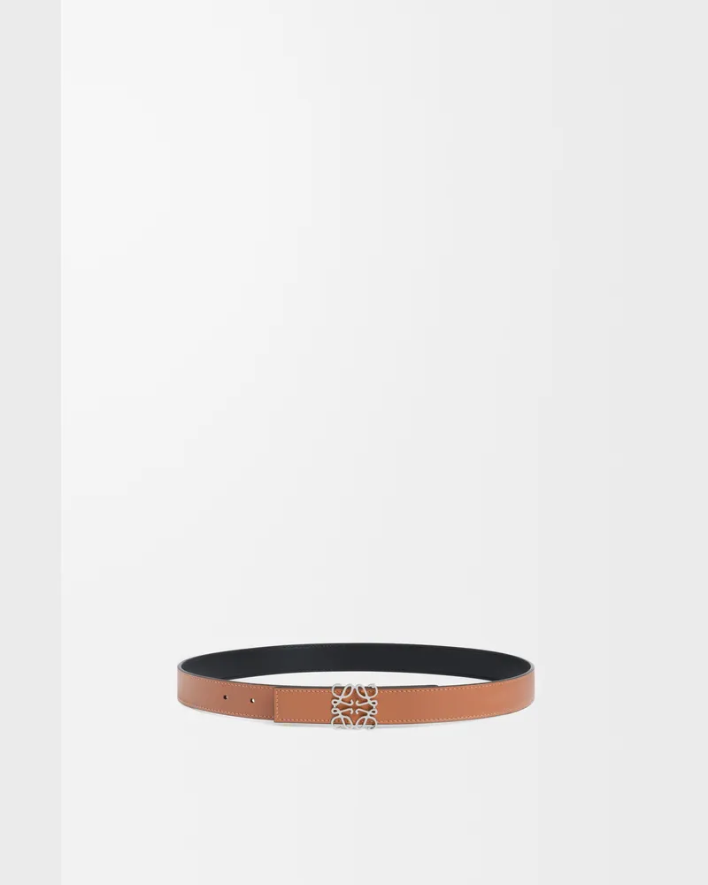 Loewe Reversible Anagram Belt In Leather skin Size Mujer Black