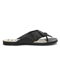 Loewe Luxury Toy Panta toe post sandal in lambskin Black