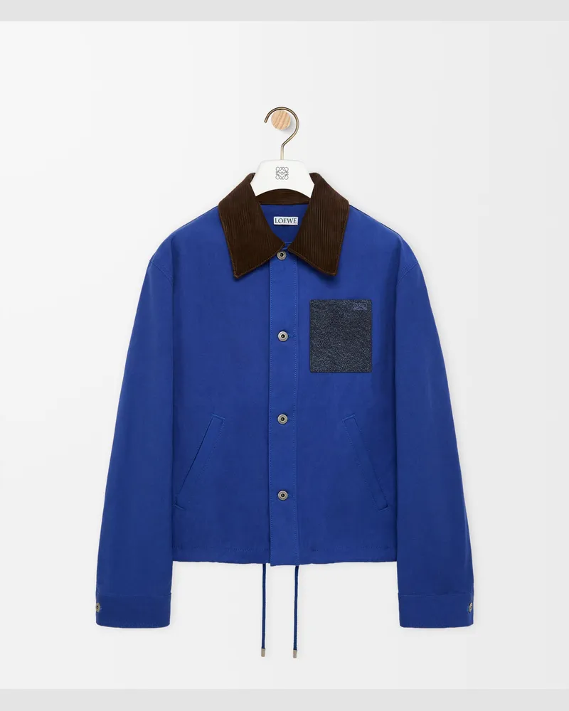 Loewe Workwear Jacket In Cotton Size Hombre Blue