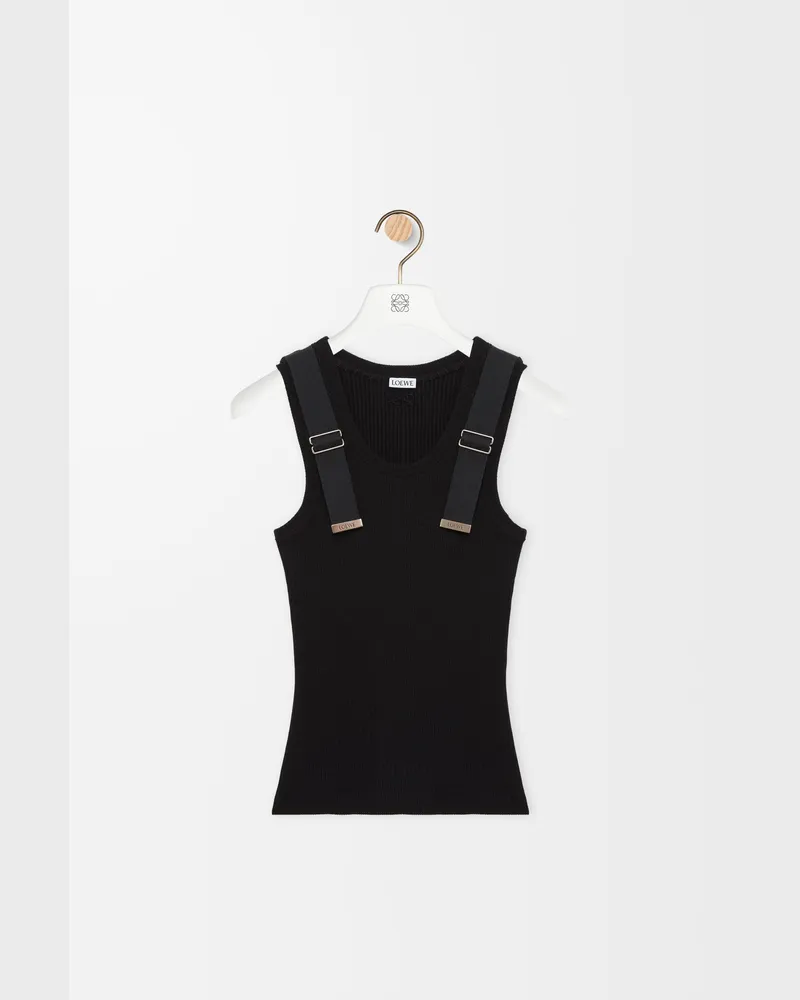 Loewe Tank Top In Stretch Cotton Size Mujer Black