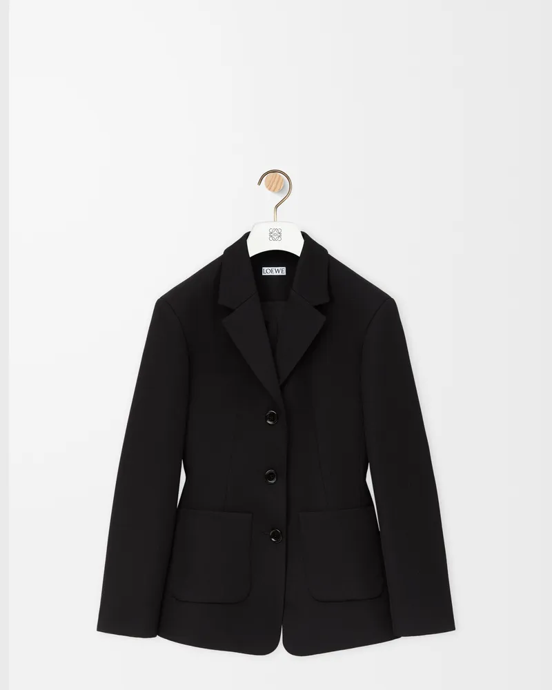 Loewe Jacket In Wool Size Mujer Black