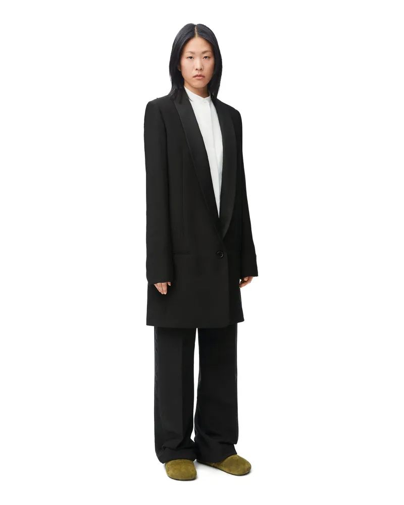 Loewe Luxury Tailored jacket in wool blend Black