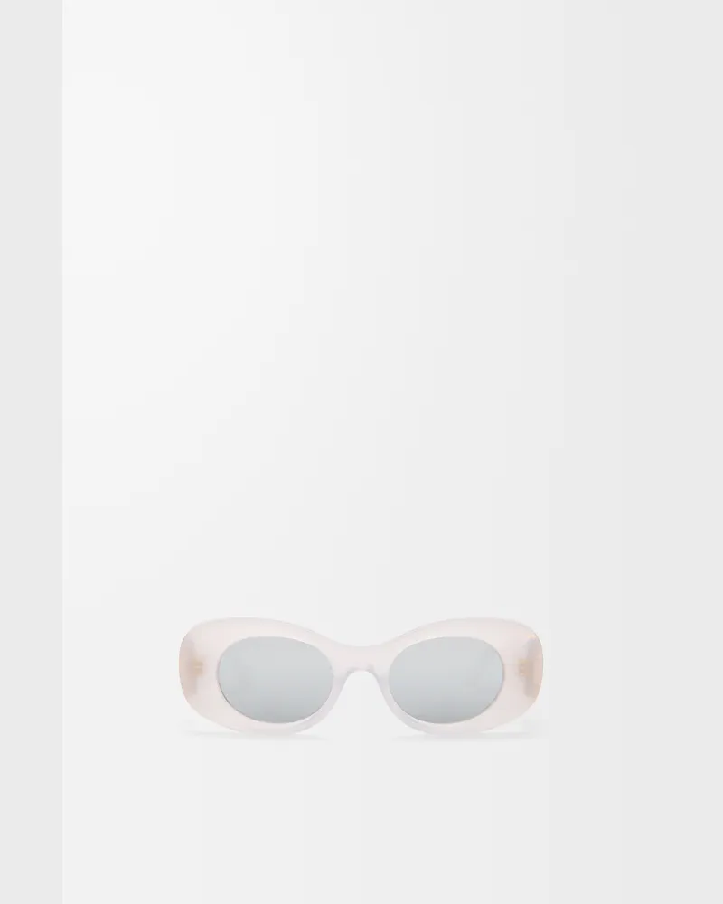 Loewe Beveled Oval Maxi Anagram Sunglasses Mujer White
