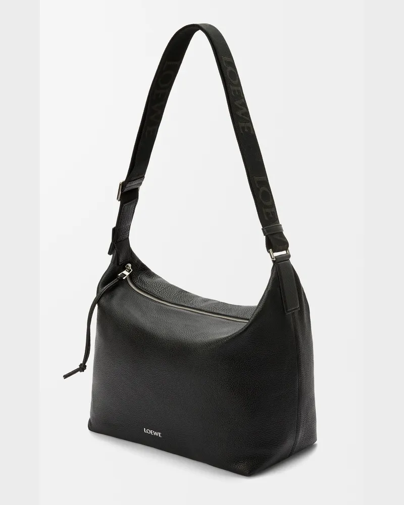 Loewe Cubi Crossbody Bag In Supple Grained Leather skin Hombre Black