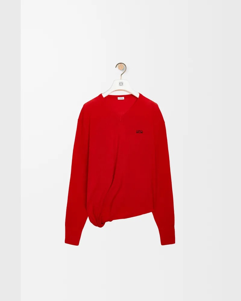 Loewe Sweater In Wool Size Mujer Red