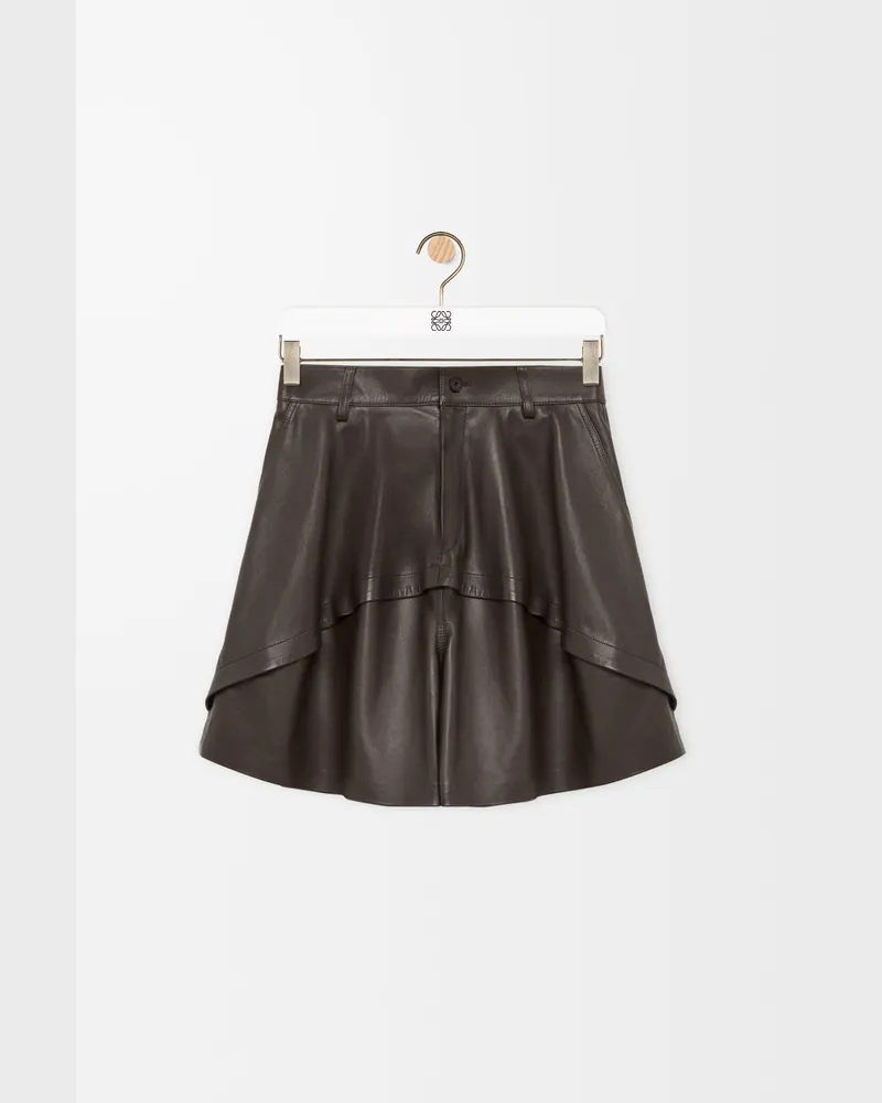 Loewe Shorts In Nappa Leather skin Size Mujer Dark