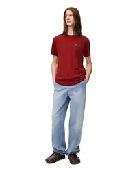 Loewe Luxury Regular fit T-shirt in cotton Burgundy