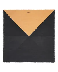 Loewe Luxury Scarf in silk and wool Black