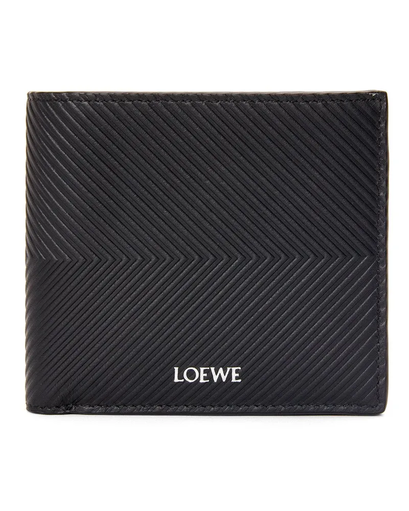 Loewe Luxury Bifold wallet in textured classic calfskin Black