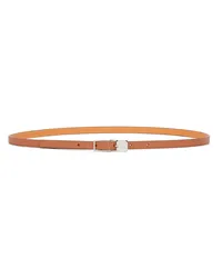 Loewe Luxury Amazona padlock belt in smooth calfskin Tan