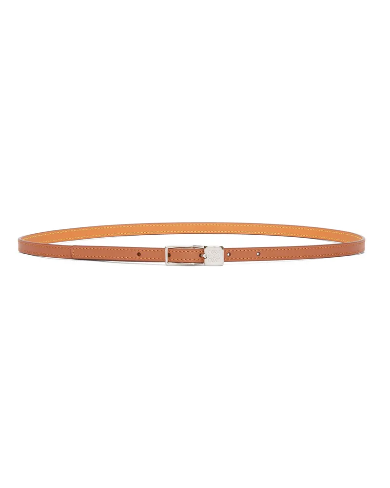 Loewe Luxury Amazona padlock belt in smooth calfskin Tan