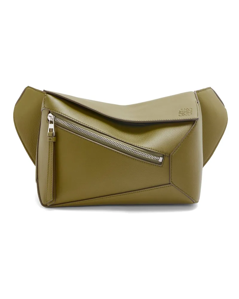 Loewe Luxury Small Puzzle bumbag in classic calfskin Olive