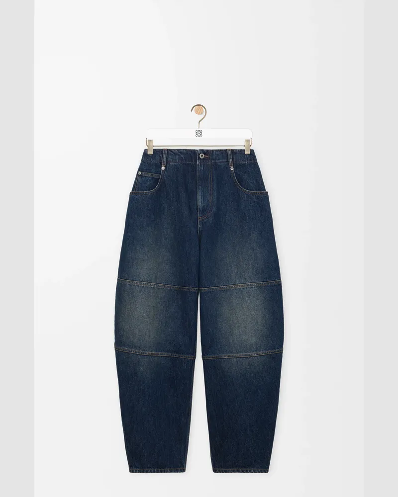 Loewe Barrel Jeans In Denim Size Mujer Dark