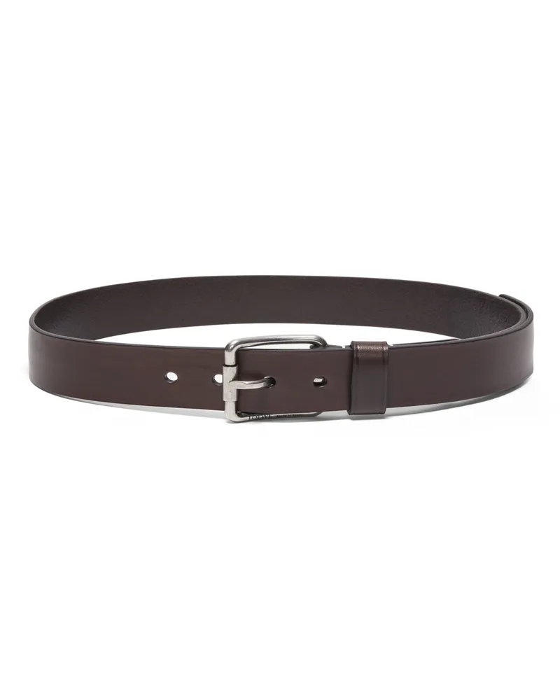 Loewe Luxury Roller Curve belt in vegetable-tanned calfskin Dark