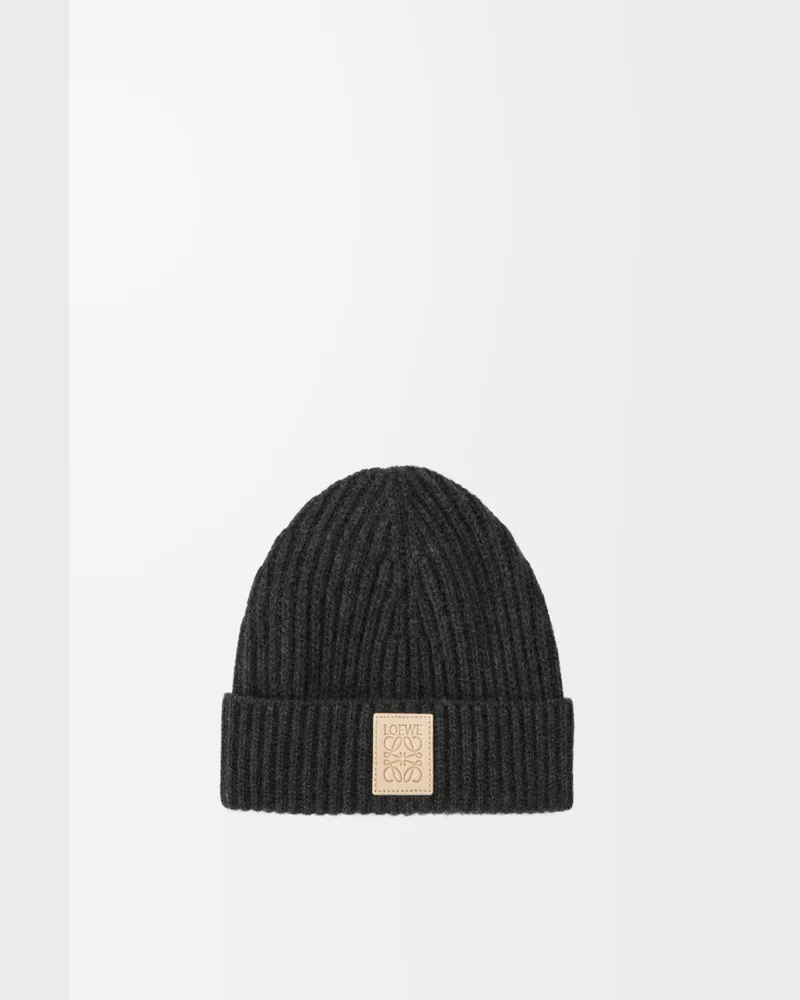 Loewe Beanie In Cashmere Mujer Black
