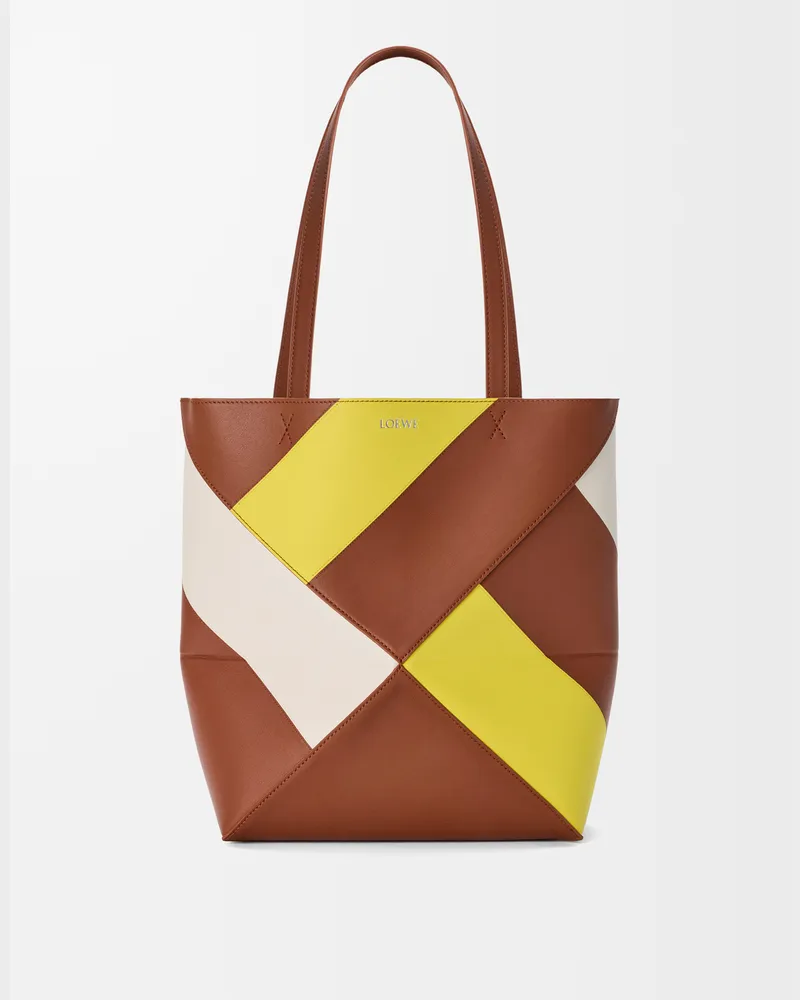 Loewe Medium Puzzle Fold Tote In Leather skin Mujer Multicolor