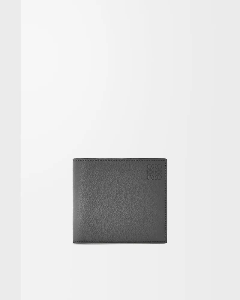 Loewe Bifold Coin Wallet In Soft Grained Leather skin Hombre Anthracite