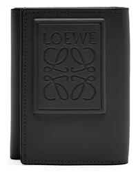 Loewe Luxury Trifold wallet in satin calfskin Black