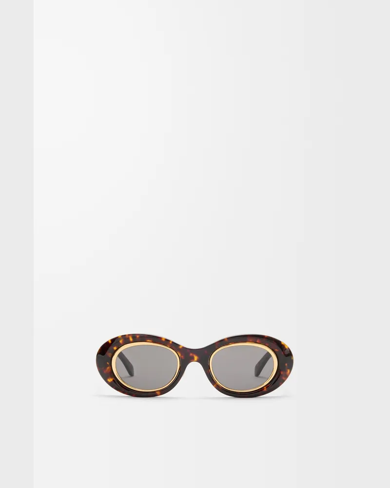 Loewe Mini Anagram Oval Sunglasses Mujer Havana