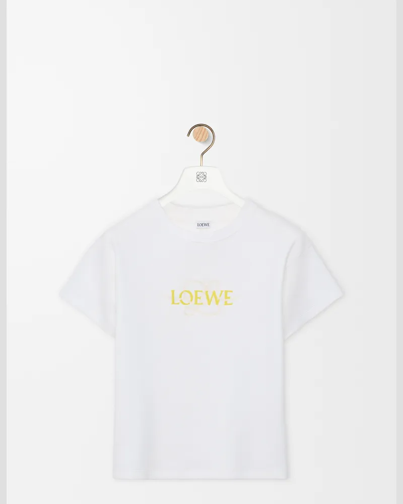 Loewe Regular Fit T-shirt In Cotton Blend Size Mujer White