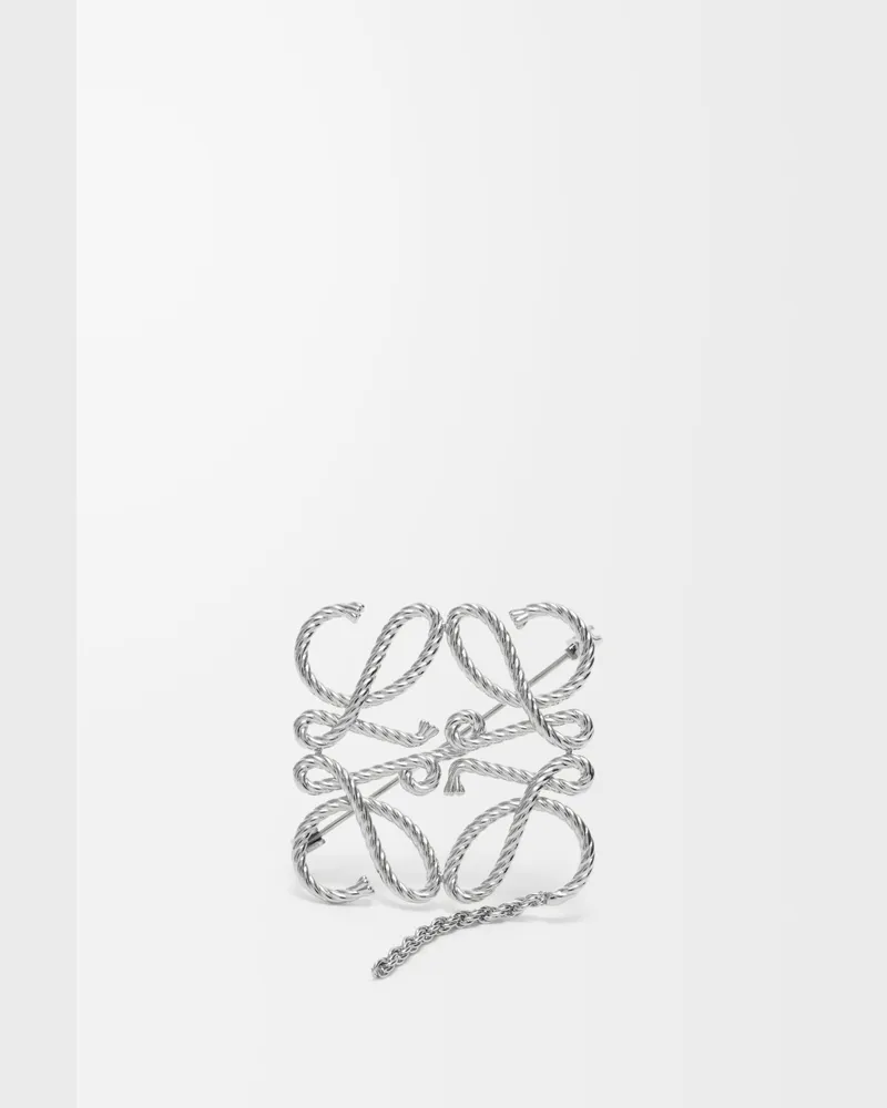 Loewe Anagram Brooch Mujer Silver
