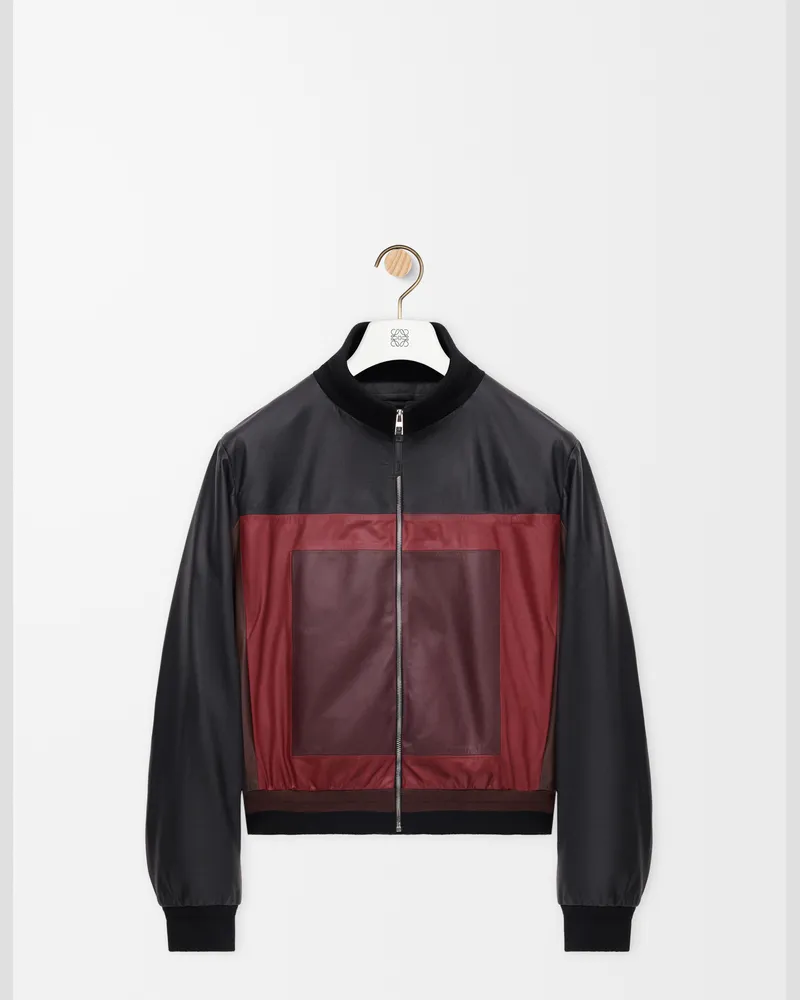 Loewe Cropped Jacket In Nappa Lambskin Size Mujer Black