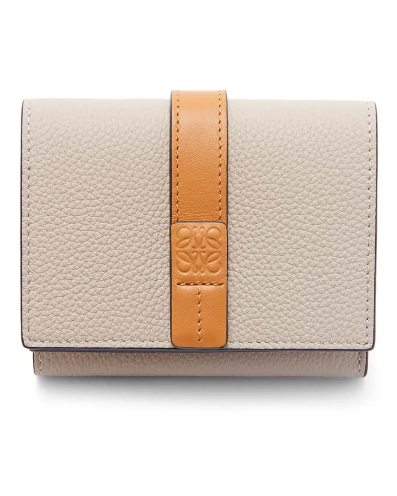 Loewe Luxury Trifold Wallet In Soft Grained Calfskin Light