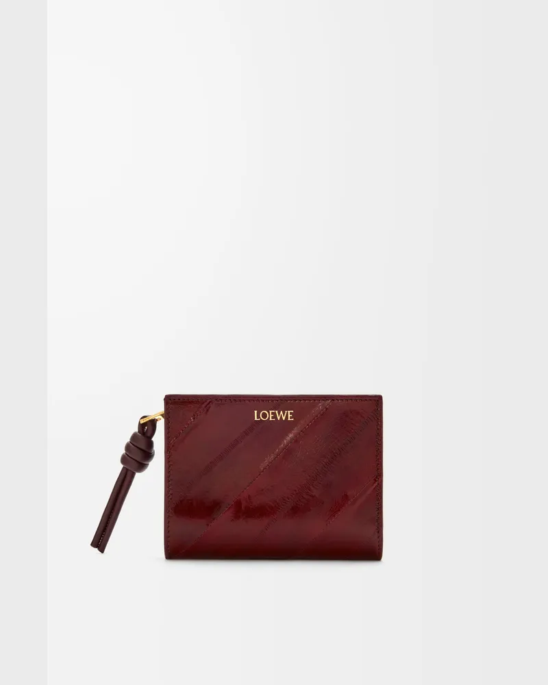 Loewe Knot Compact Wallet In Eel Mujer Dark