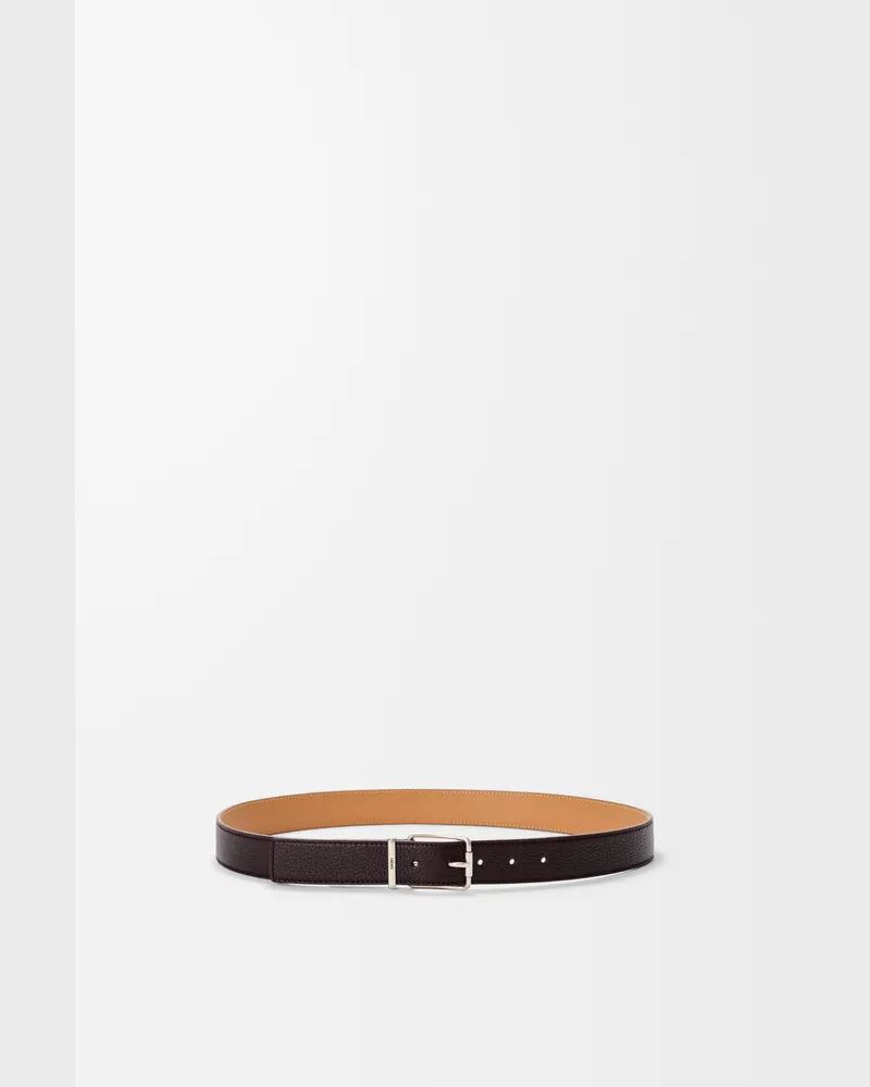Loewe Essential Belt In Supple Grained Leather skin Size Hombre Oxblood
