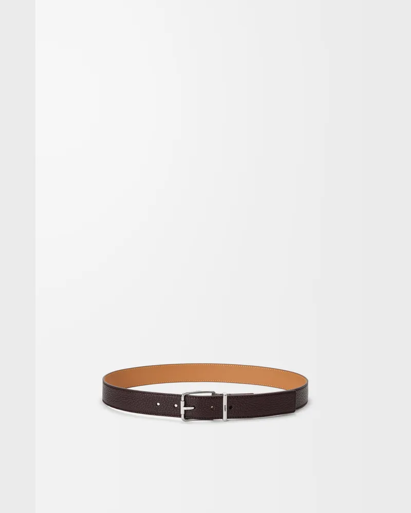 Loewe Essential Belt In Supple Grained Leather skin Size Hombre Oxblood