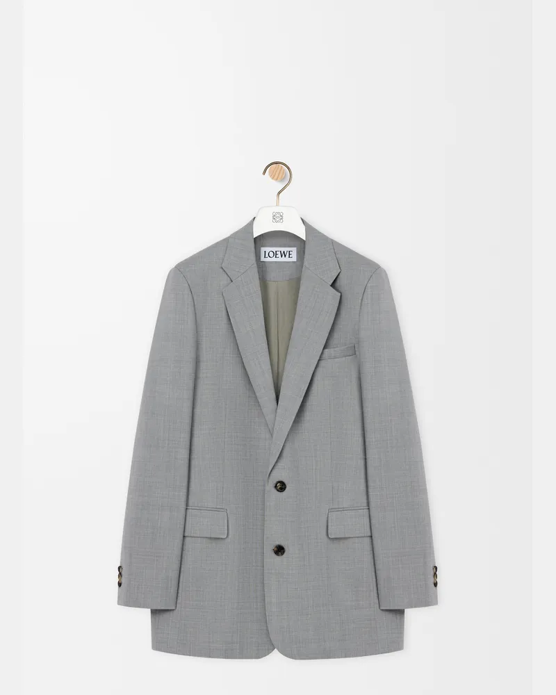 Loewe Jacket In Wool Size Hombre Grey