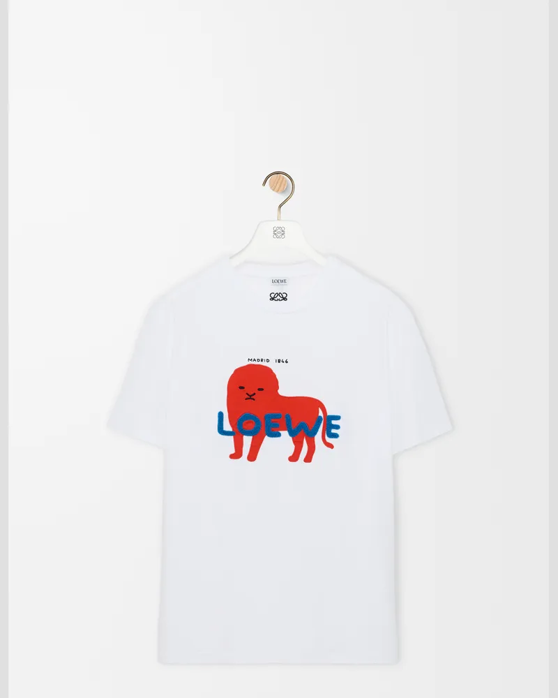 Loewe Relaxed Fit T-shirt In Cotton Size Hombre White