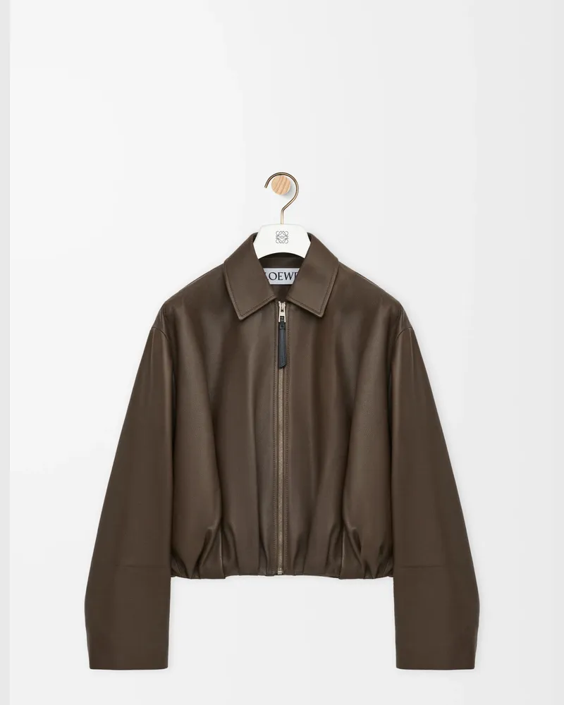 Loewe Draped Jacket In Nappa Leather skin Size Mujer Dark