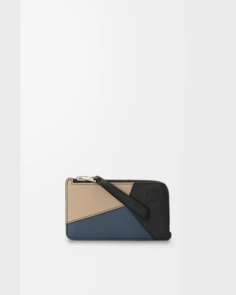 Loewe Puzzle Coin Cardholder In Leather skin Hombre Indigo