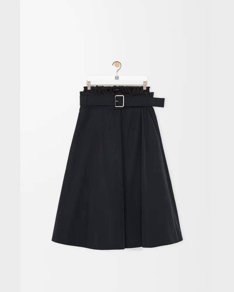 Loewe Skirt In Technical Cotton Shell Size Mujer Black