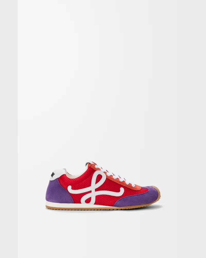 Loewe Ballet Runner 2.0 In Suede And Mesh Size Mujer Red