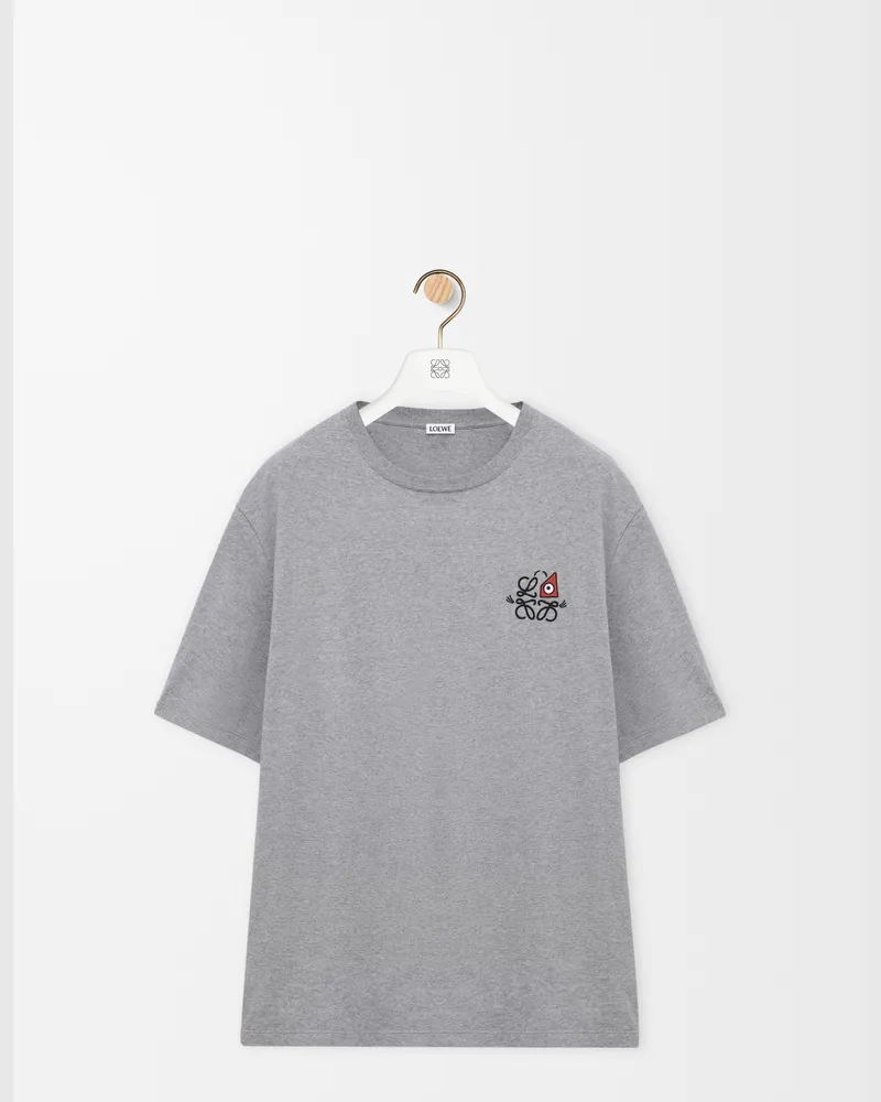 Loewe Loose Fit T-shirt In Cotton Size Hombre Grey