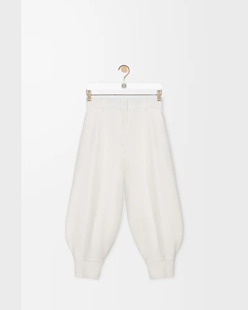Loewe Shorts In Stretch Viscose Blend Size Mujer White